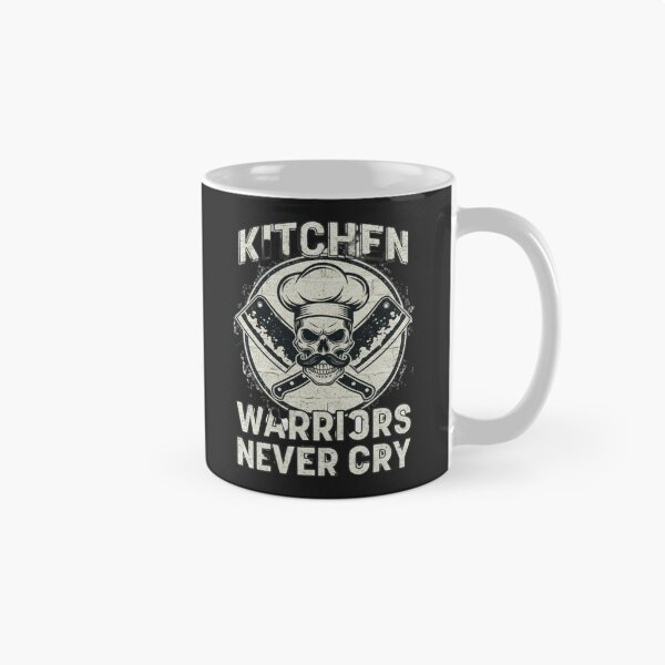 Item preview, Kitchen Warriors Never Cry Chef Skull Funny designed and sold by hexenor.