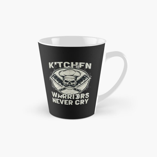 Item preview, Kitchen Warriors Never Cry Chef Skull Funny designed and sold by hexenor.