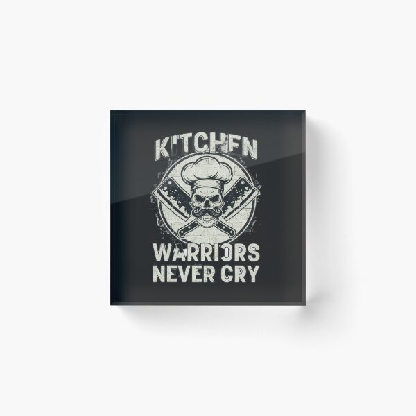 Item preview, Kitchen Warriors Never Cry Chef Skull Funny designed and sold by hexenor.