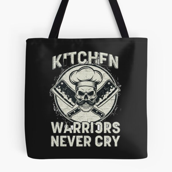 Item preview, Kitchen Warriors Never Cry Chef Skull Funny designed and sold by hexenor.