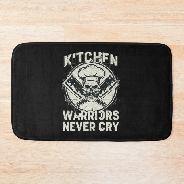 Item preview, Kitchen Warriors Never Cry Chef Skull Funny designed and sold by hexenor.