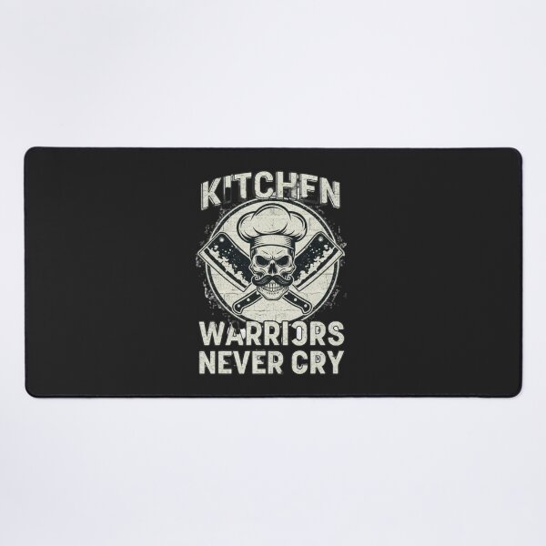 Item preview, Kitchen Warriors Never Cry Chef Skull Funny designed and sold by hexenor.