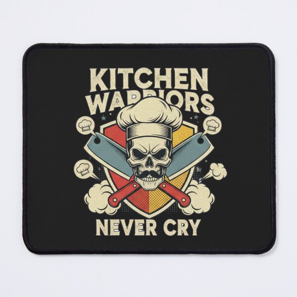 Item preview, Kitchen Warriors Never Cry Chef Humor designed and sold by hexenor.