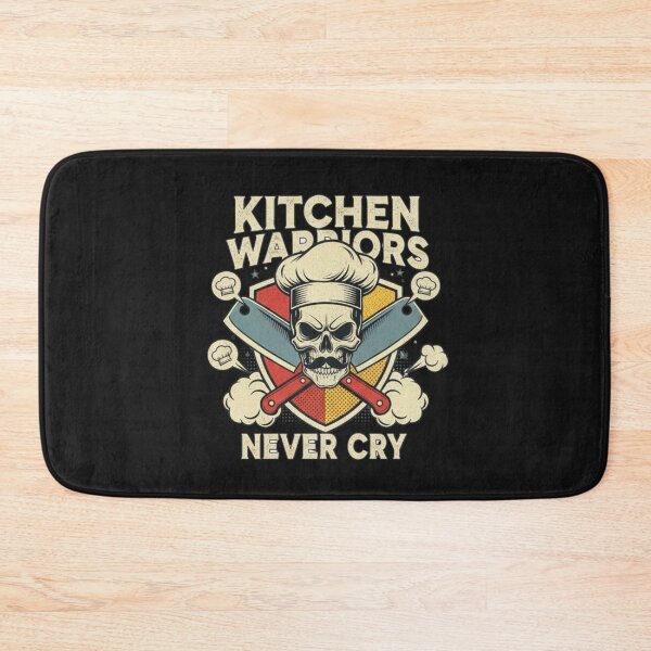 Item preview, Kitchen Warriors Never Cry Chef Humor designed and sold by hexenor.