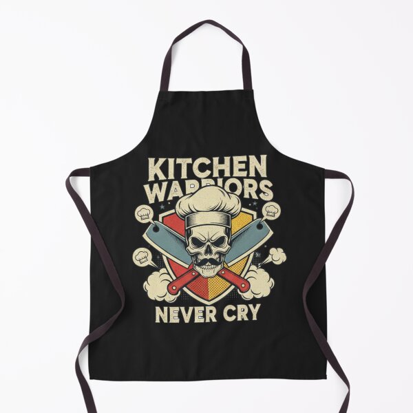 Item preview, Kitchen Warriors Never Cry Chef Humor designed and sold by hexenor.
