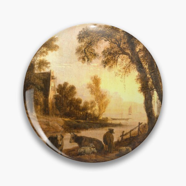 Item preview, River Bank with Cattle, ca. 1645 – 1650 by aert van der neer designed and sold by AngyDesigns49.