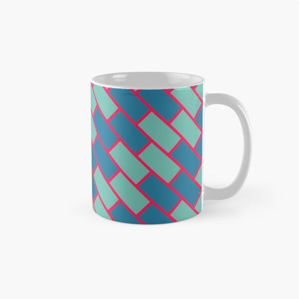 Artikelvorschau, Niedlicher grüner Backsteinmauer-Block – Chevron-Schachbrettmuster – Blaues abstraktes geometrisches Muster entworfen und verkauft von RoyalStarsPatts.