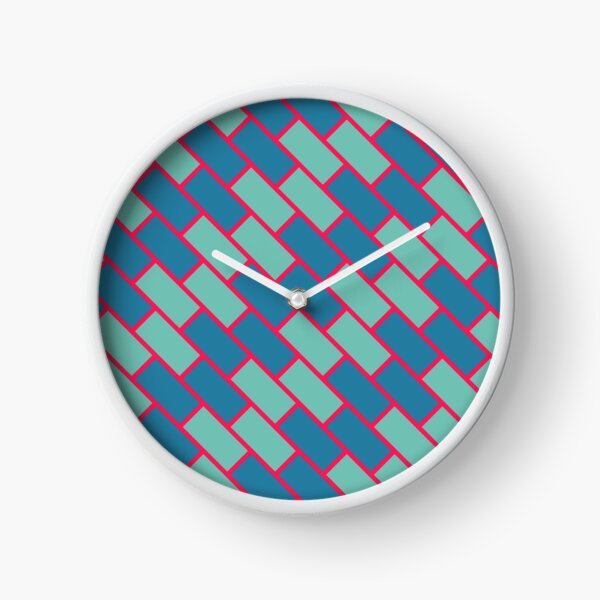 Item preview, Cute Green Brick Wall Block - Chevron Chessboard - Blue Abstract Geometric Pattern designed and sold by RoyalStarsPatts.