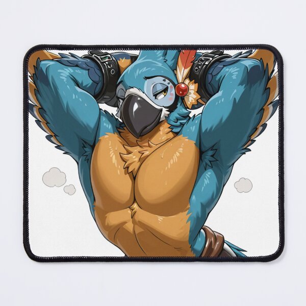 Item preview, Sweaty Muscular Rito Bard Flexing in Latex designed and sold by Finmm.