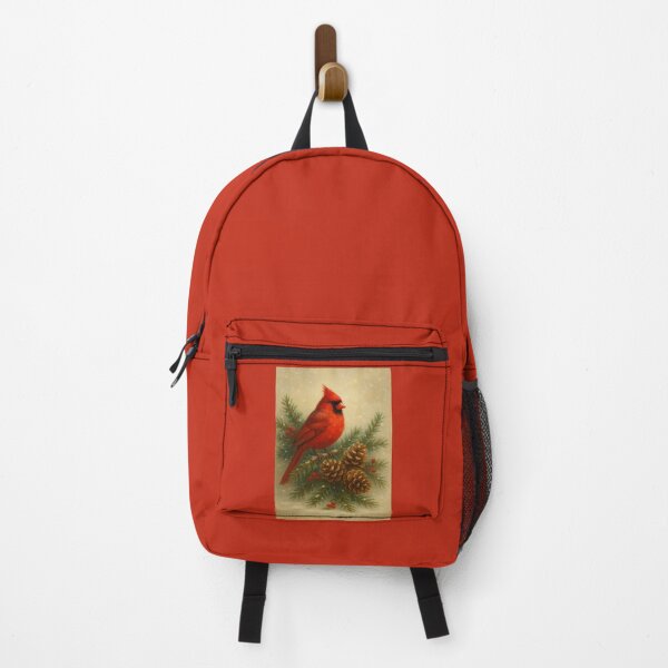 Item preview, Cardinal with Pinecones – Winter Christmas Still Life designed and sold by Novel Works Studio.