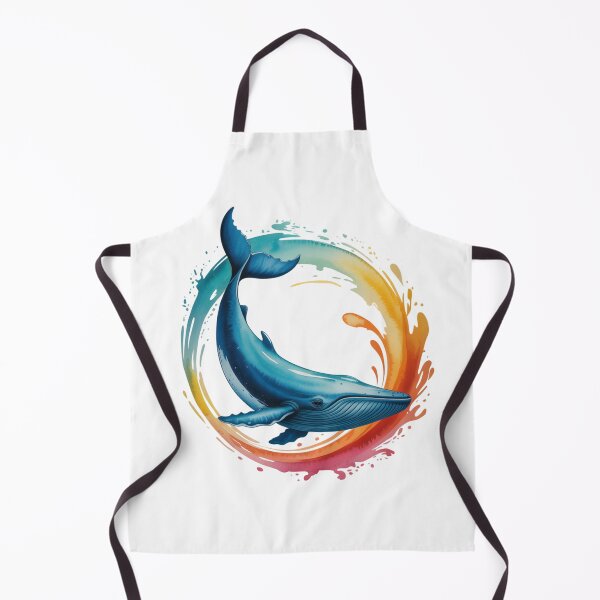 Item preview, Whale in rainbow circle – symbol of the ocean cycle designed and sold by FusiTink.