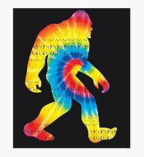 Tie Dye Sasquatch Colorado Bigfoot Colorado Patriotic Photographic Print