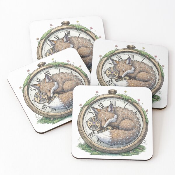 Item preview, Pocket watch sleeping fox designed and sold by VJ-Arts.