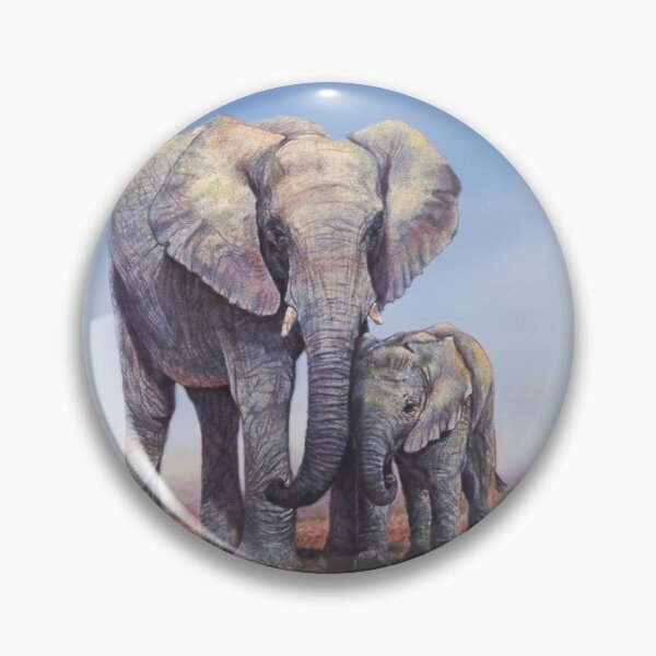 Item preview, Elephants Mom Baby Painting designed and sold by MoodyMuseArt.
