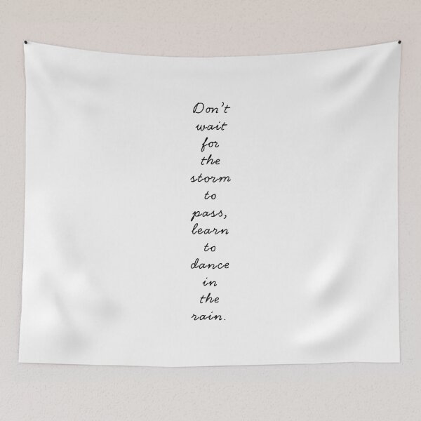Item preview, DON’T WAIT FOR THE STORM TO PASS – Modern Typographic Travel Design designed and sold by MarkedArtPrints.