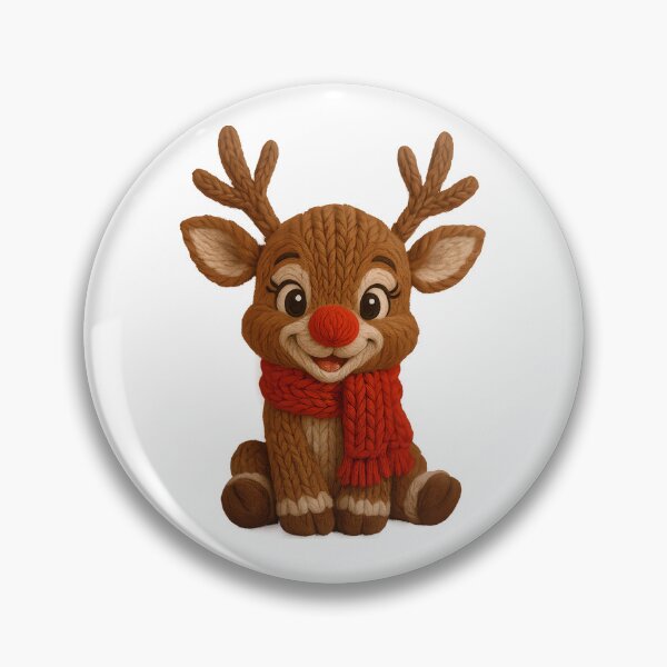 Item preview, Kawaii Knitted Reindeer Art | Cute Crochet Christmas Deer & Cozy Holiday Gifts designed and sold by Krasnovaovaova.
