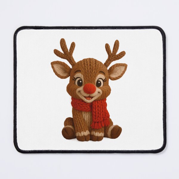 Item preview, Kawaii Knitted Reindeer Art | Cute Crochet Christmas Deer & Cozy Holiday Gifts designed and sold by Krasnovaovaova.
