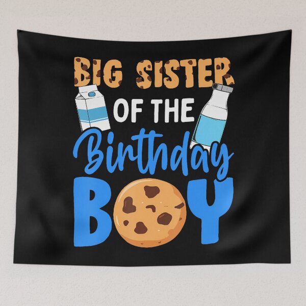 Item preview, Big Sister Of The Birthday Boy Milk And Cookies 1St Birthday designed and sold by TysonLangosh.