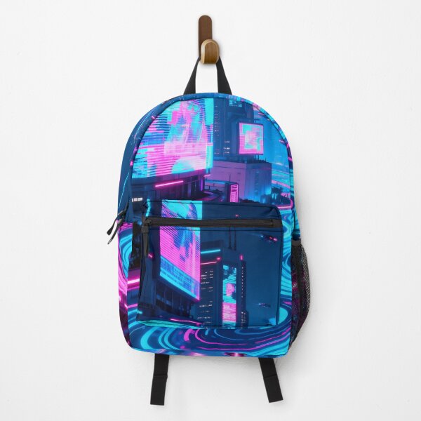 Item preview, Neon Blue and magenta wave designed and sold by SuperAIstar.
