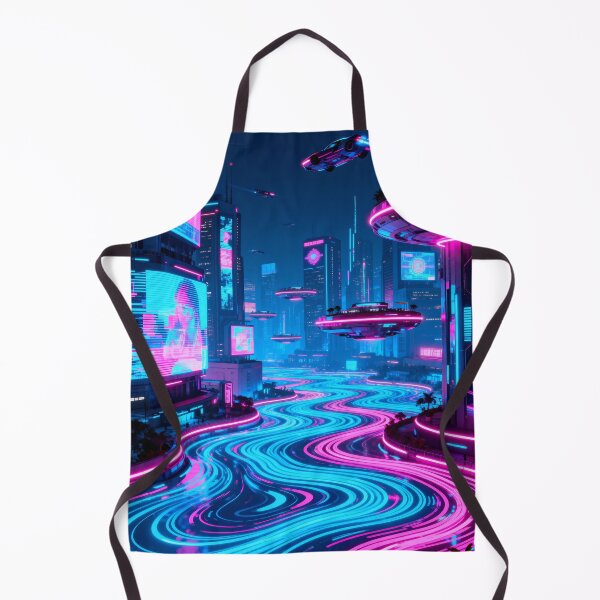 Item preview, Neon Blue and magenta wave designed and sold by SuperAIstar.