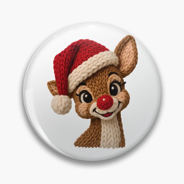 Item preview, Kawaii Knitted Reindeer Art | Cute Crochet Christmas Deer & Cozy Holiday Gifts designed and sold by Krasnovaovaova.