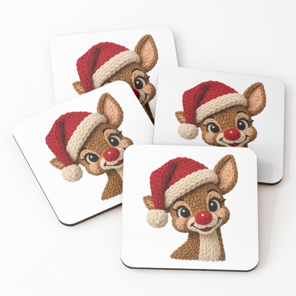 Item preview, Kawaii Knitted Reindeer Art | Cute Crochet Christmas Deer & Cozy Holiday Gifts designed and sold by Krasnovaovaova.