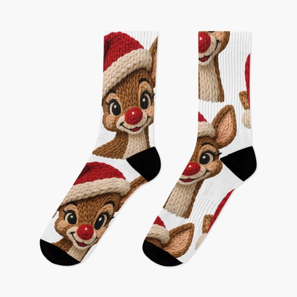 Item preview, Kawaii Knitted Reindeer Art | Cute Crochet Christmas Deer & Cozy Holiday Gifts designed and sold by Krasnovaovaova.