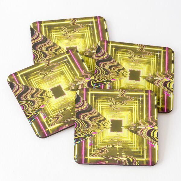 Item preview, Neon yellow and pink waves designed and sold by SuperAIstar.