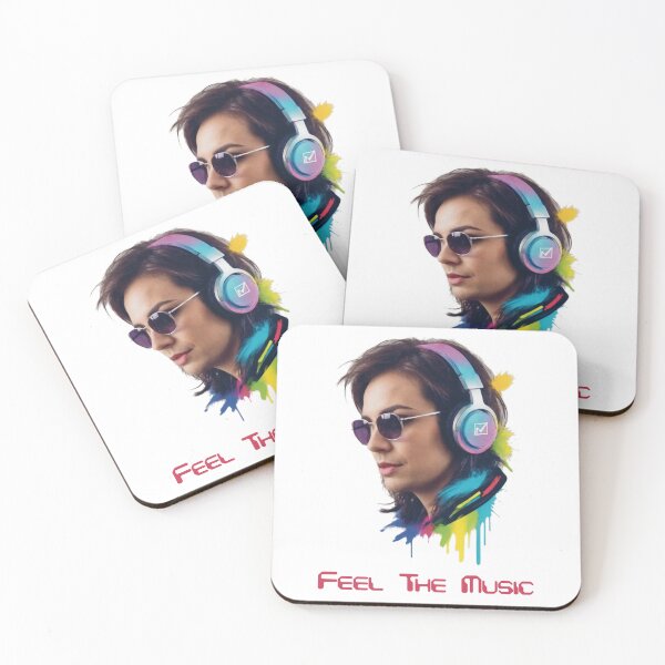 Item preview, DJ Art with Headphones and Splashes designed and sold by 140bpmmusic.