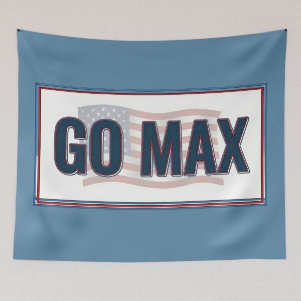 Item preview, Go Max - Patriotic American Flag & Bold Political Meme Text - Blue edition designed and sold by Miss Cutie Designs.