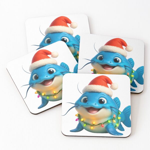 Item preview, Christmas Blue Catfish designed and sold by Sillytoe.
