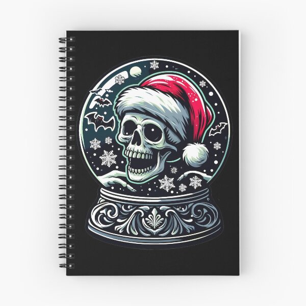 Item preview, Gothic Skull Snow Globe - Spooky Christmas Design designed and sold by GREENZ0NE.