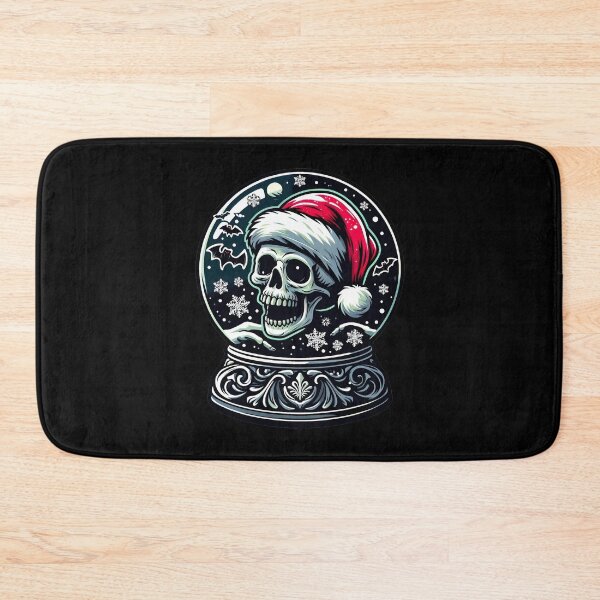 Item preview, Gothic Skull Snow Globe - Spooky Christmas Design designed and sold by GREENZ0NE.