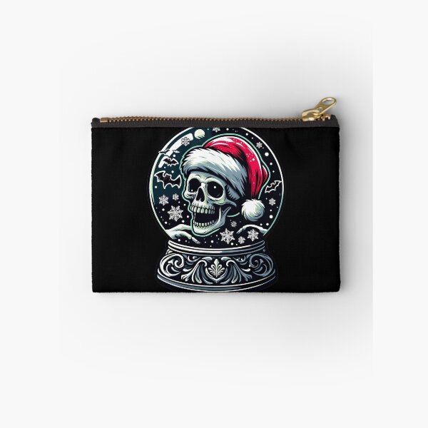 Item preview, Gothic Skull Snow Globe - Spooky Christmas Design designed and sold by GREENZ0NE.