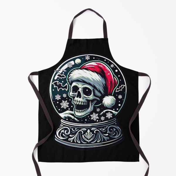 Item preview, Gothic Skull Snow Globe - Spooky Christmas Design designed and sold by GREENZ0NE.