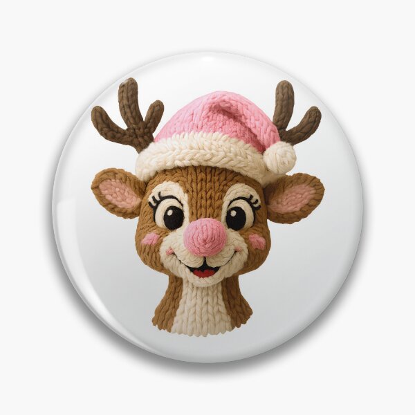 Item preview, Kawaii Knitted Reindeer Art | Cute Crochet Christmas Deer & Cozy Holiday Gifts designed and sold by Krasnovaovaova.