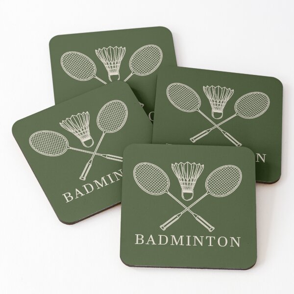 Item preview, Logotipo de raquetas y volantes cruzados de bádminton clásico designed and sold by KiwiRider.