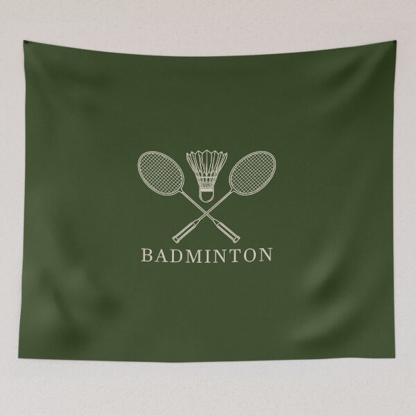 Item preview, Classic Badminton Sports Crossed Rackets and Shuttlecock Logo designed and sold by KiwiRider.