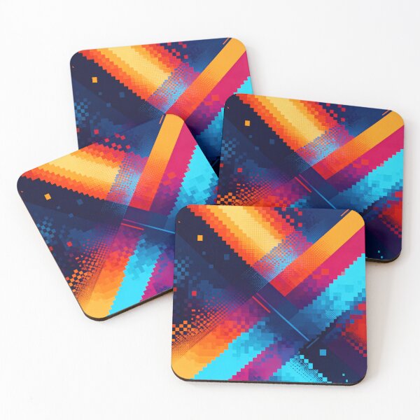 Item preview, Abstract pixelated patterns designed and sold by SuperAIstar.