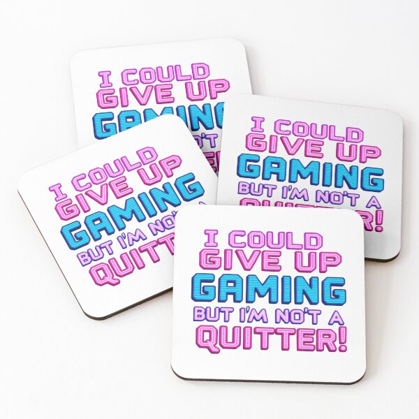 Item preview, I Could Give Up Gaming But I'm Not A Quitter Neon designed and sold by SholoStudio.