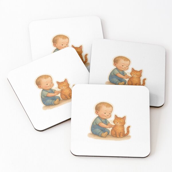Item preview, A Cat and Her Boy designed and sold by LittleTreeBugCo.