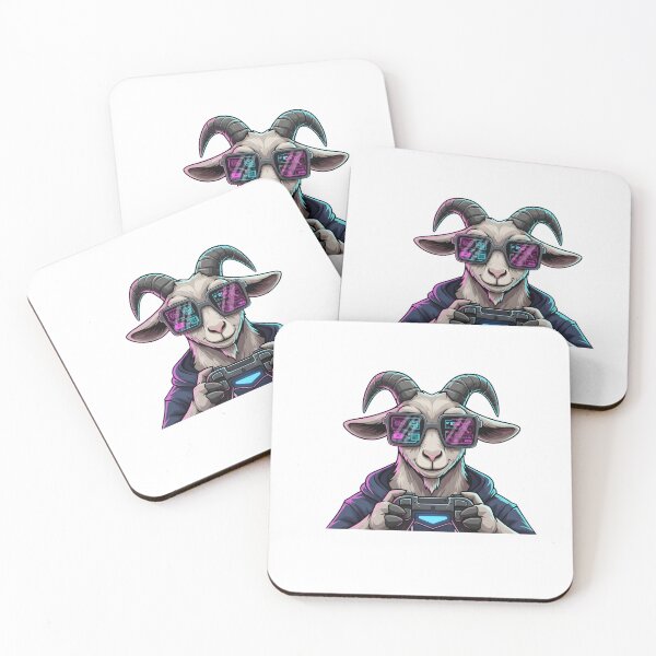 Item preview, Glowing Glasses Goat Gamer designed and sold by LoganDzign.