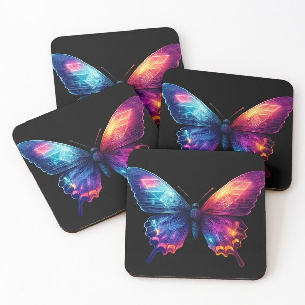 Item preview, Neon Nexus Butterfly – Fractal Wings of Code designed and sold by TrendznHitz.