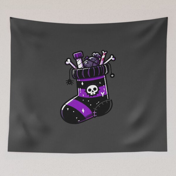 Item preview, Spooky Holiday Stocking - Purple Goth Aesthetic designed and sold by GREENZ0NE.