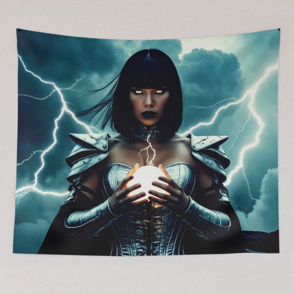 Item preview, storm witch – lightning sorceress – dark fantasy artwork designed and sold by Traumrausch.