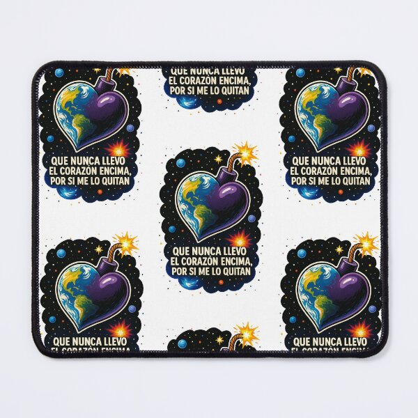 Item preview, Extremoduro Corazon A Fuego Heart-Shaped Earth Bomb Space designed and sold by AntonioJ8.