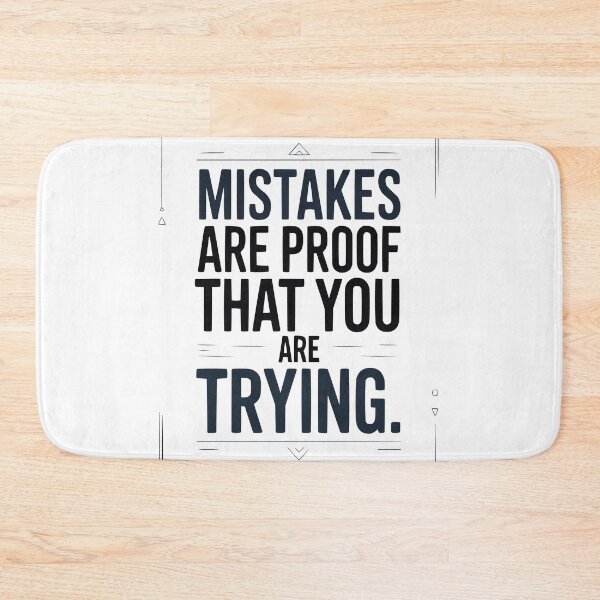 Item preview, MISTAKES ARE PROOF THAT YOU ARE TRYING – Modern Typographic Travel Design designed and sold by MarkedArtPrints.