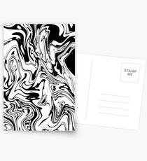 Modern Black Marble Background Postcards