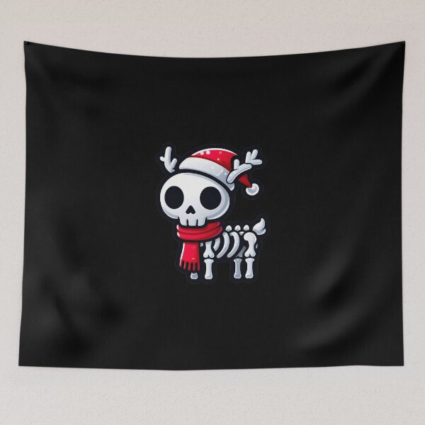 Item preview, Cute Skeleton Reindeer - Funny Spooky Christmas designed and sold by GREENZ0NE.