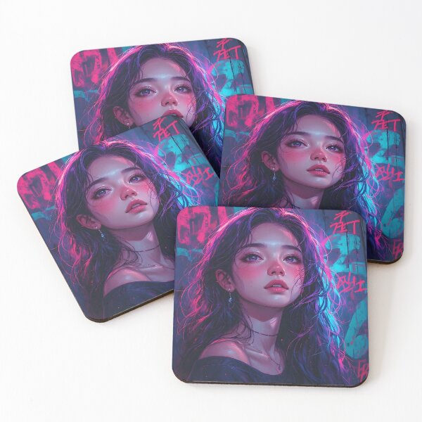 Item preview, Cyberpunk Asian Girl Neon Purple And Pink designed and sold by Greenway Creations.